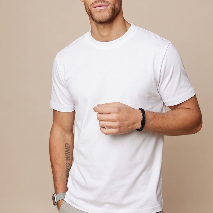 Herr-T-shirt | Slim fit | Rund hals | Sommar