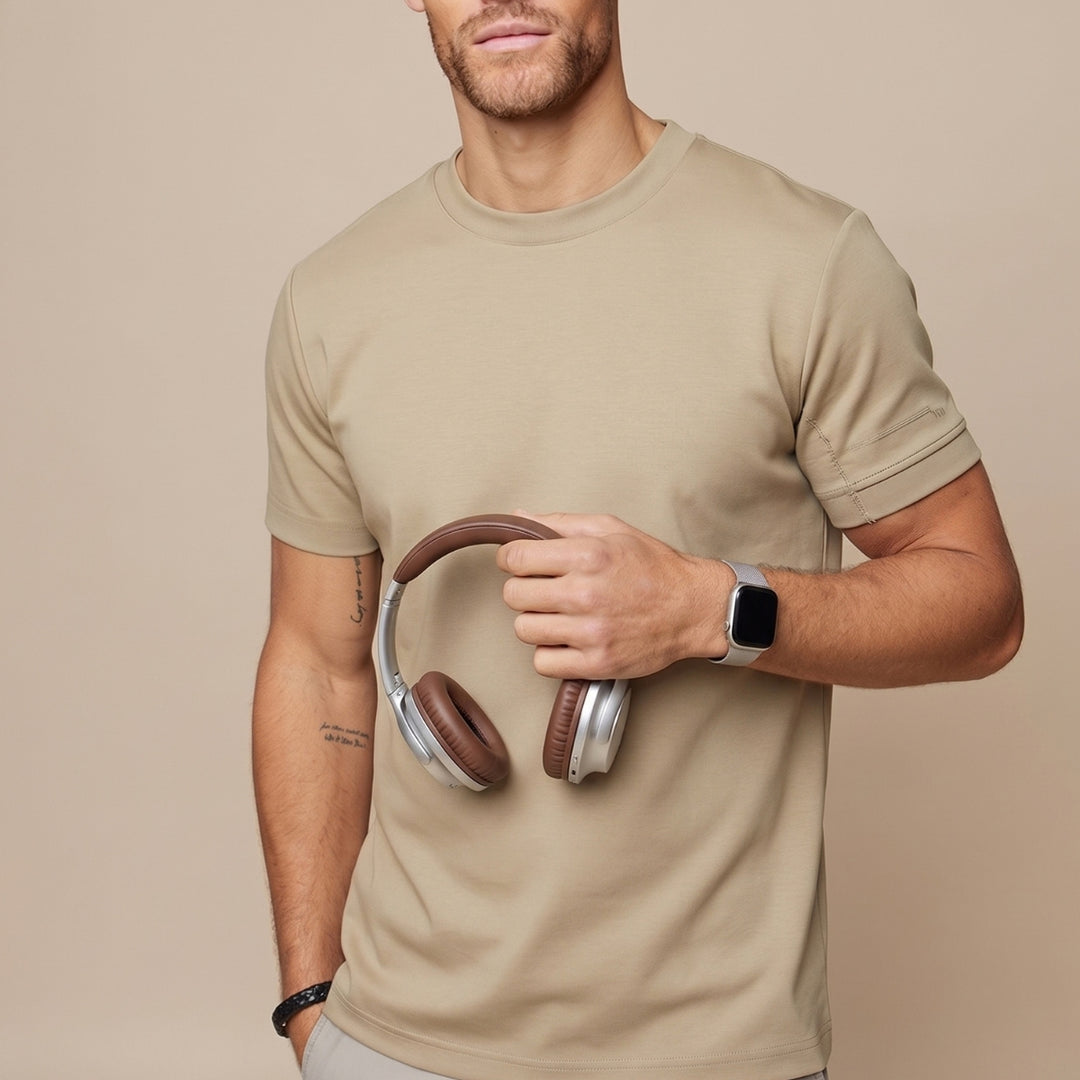 Herr-T-shirt | Slim fit | Rund hals | Sommar