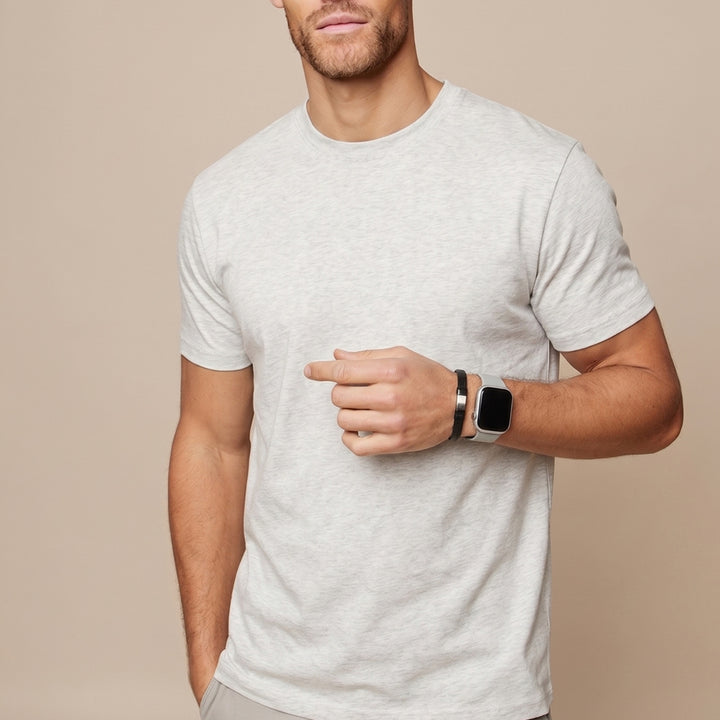 Herr-T-shirt | Slim fit | Rund hals | Sommar