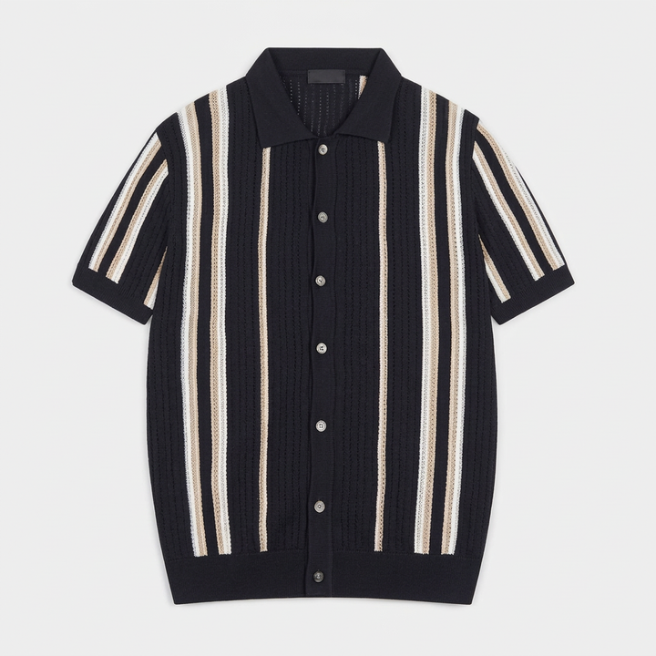 Herr Skjorta | Elegant | Kort Ärm Med Knappar | Sommar