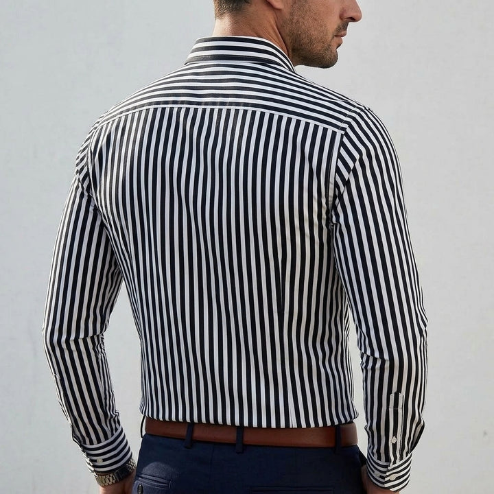 Herr Skjorta | Elegant | Med Knappar | Sommar
