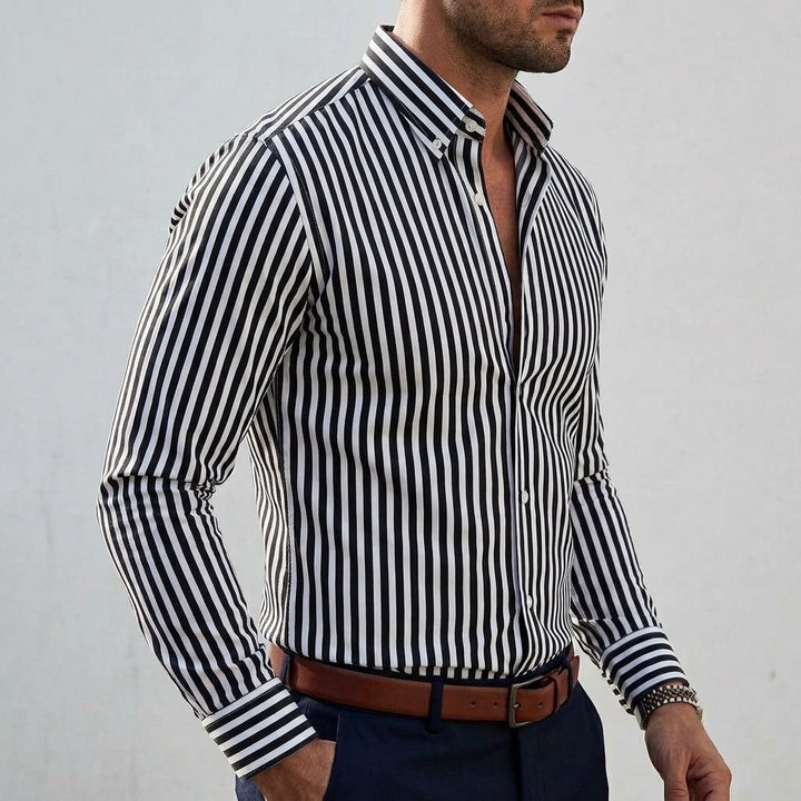 Herr Skjorta | Elegant | Med Knappar | Sommar
