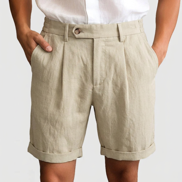 Herrshorts | Skräddad Modell | Veckad Front | Uppvikta Ben