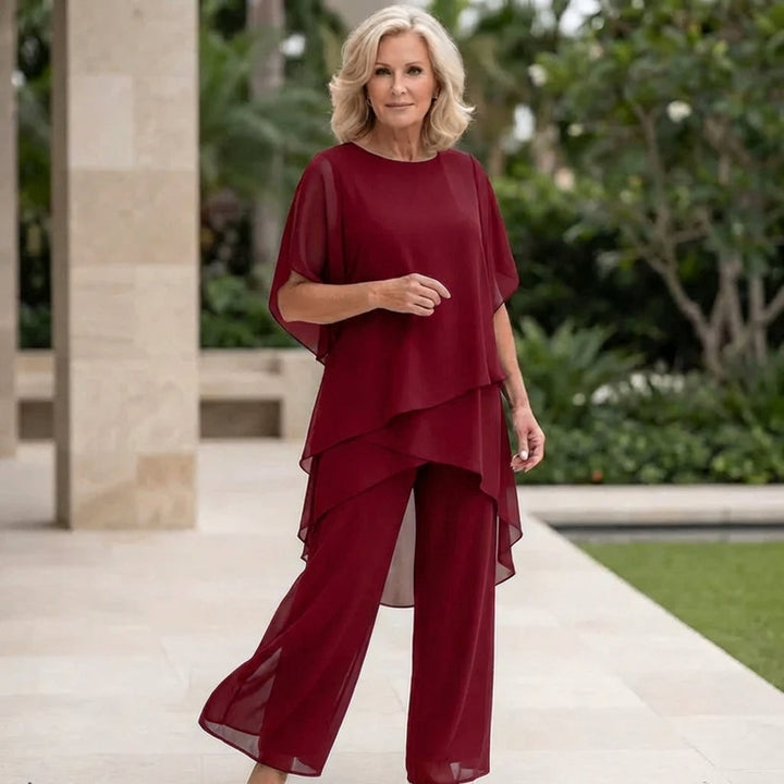 Dam Elegant Draperad Palazzo Byxset - Sofistikerad stil