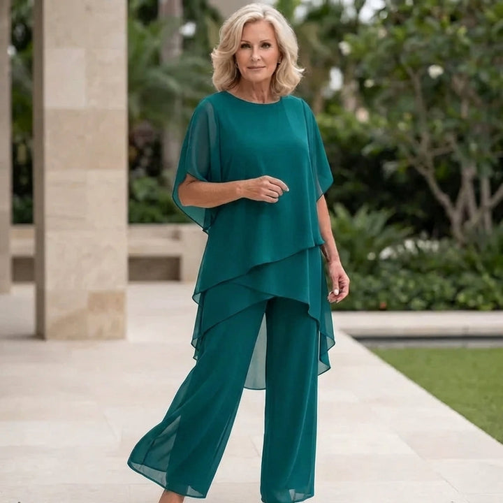 Dam Elegant Draperad Palazzo Byxset - Sofistikerad stil