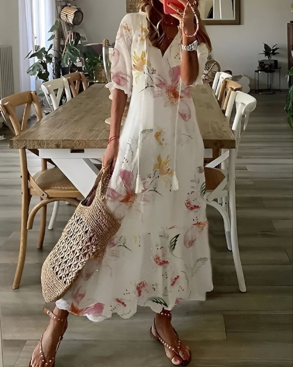 Dams Klänning | Maxi | Blommig | Sommar