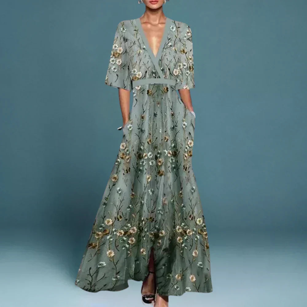 Dams Klänning | Maxi | Blommig | Sommar