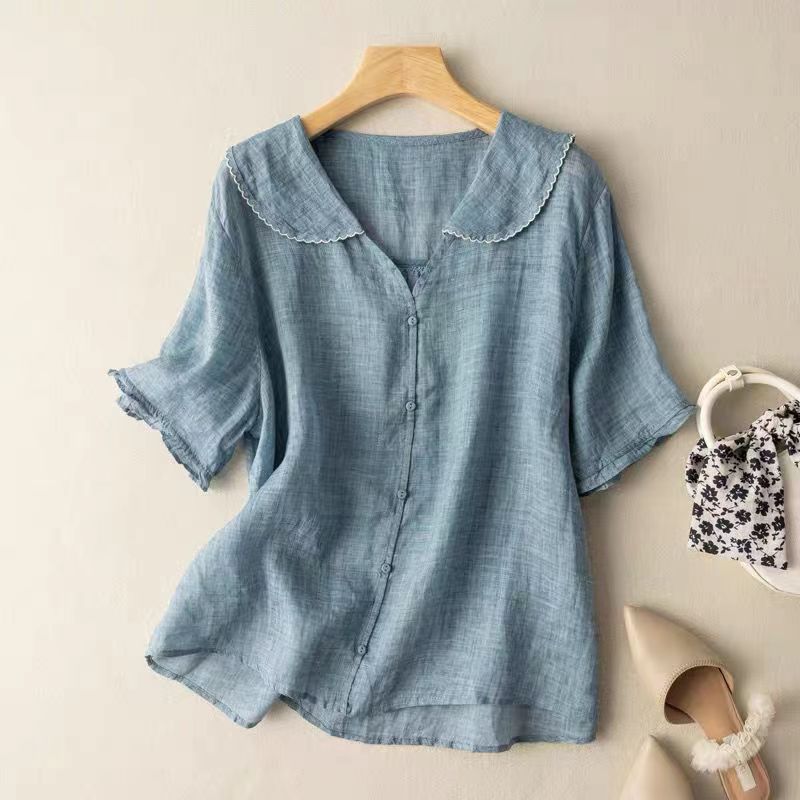 Dams Blus | Elegant | Knappar | Sommar