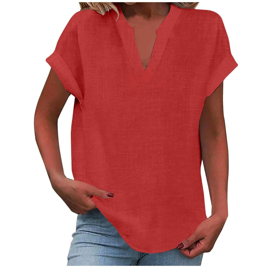 Dam Topp | V-ringad | Linnelook | Sommar