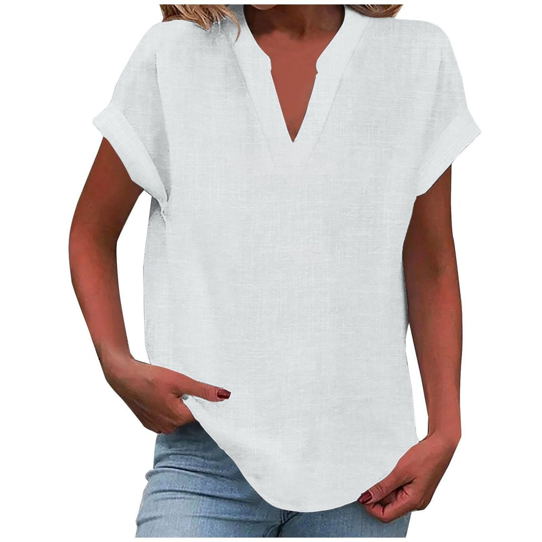 Dam Topp | V-ringad | Linnelook | Sommar