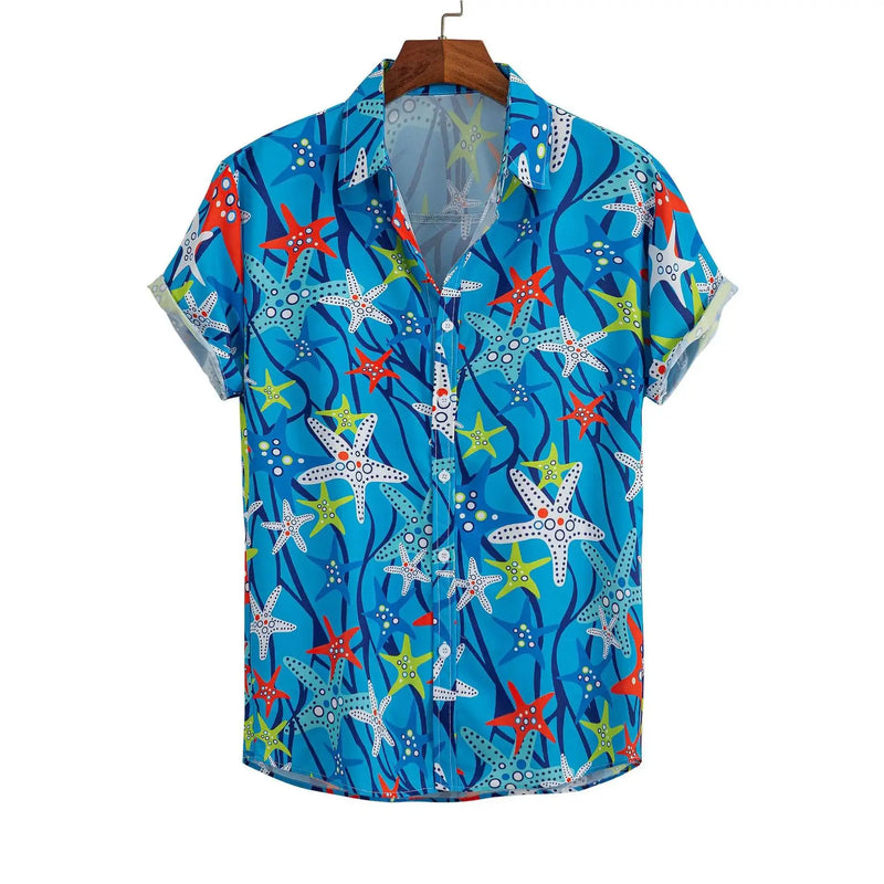 Herr Skjorta | Tropiskt blommönster | Resortstil | Sommar