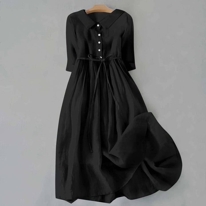 Dam Klänning | Midi Knäppning | Elegant | Sommar