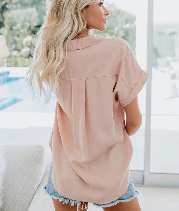 Dam Blus | Kortärmad Button-down | Casual | Sommar