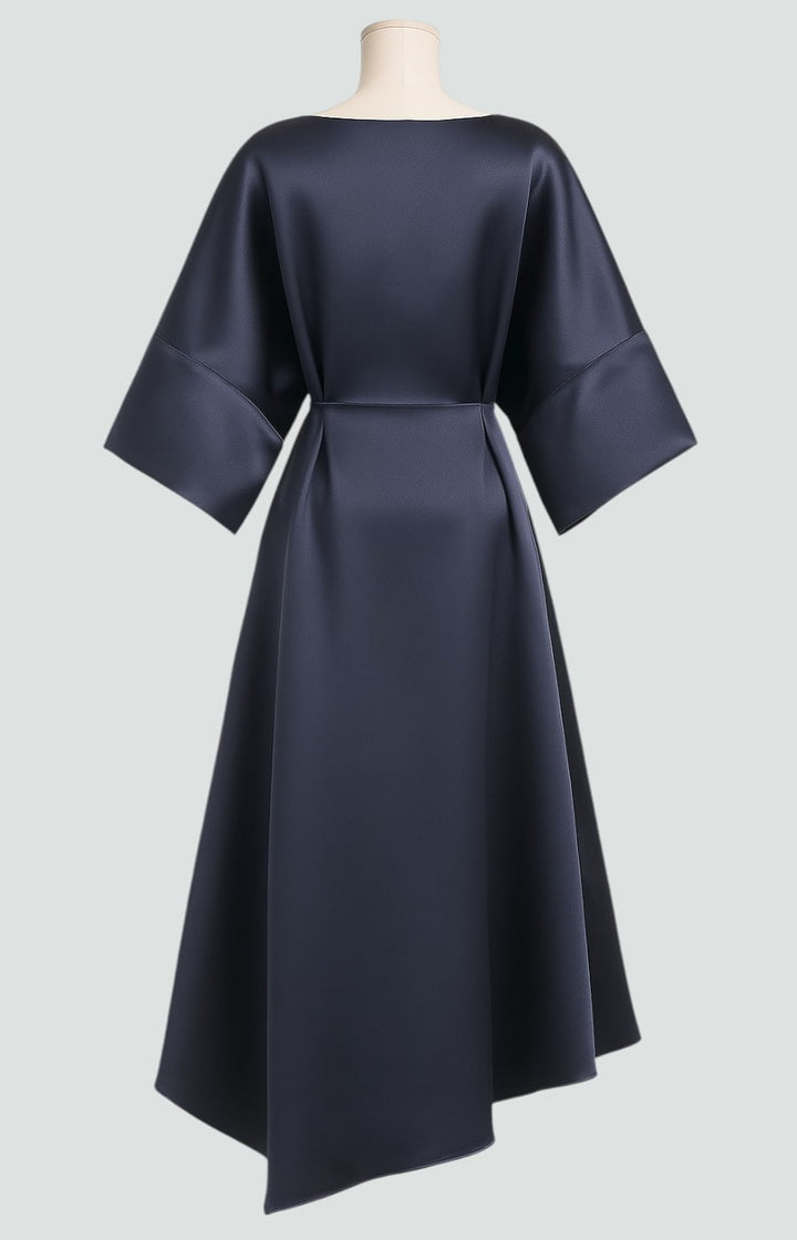 Dam Klänning | Lång Satin | Elegant | Sommar