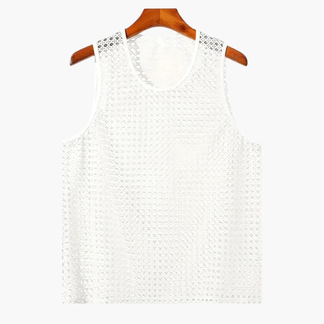 Herr Linne | Avslappnad | Ärmlös Design | Sommar