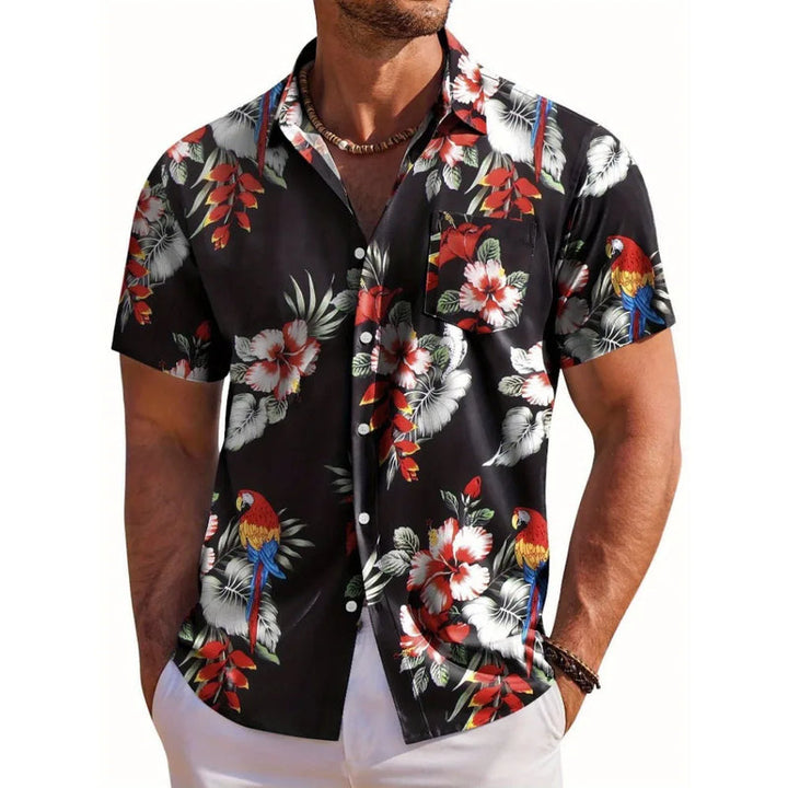 Herr Skjorta | Blommig | Kort ärm | Sommar