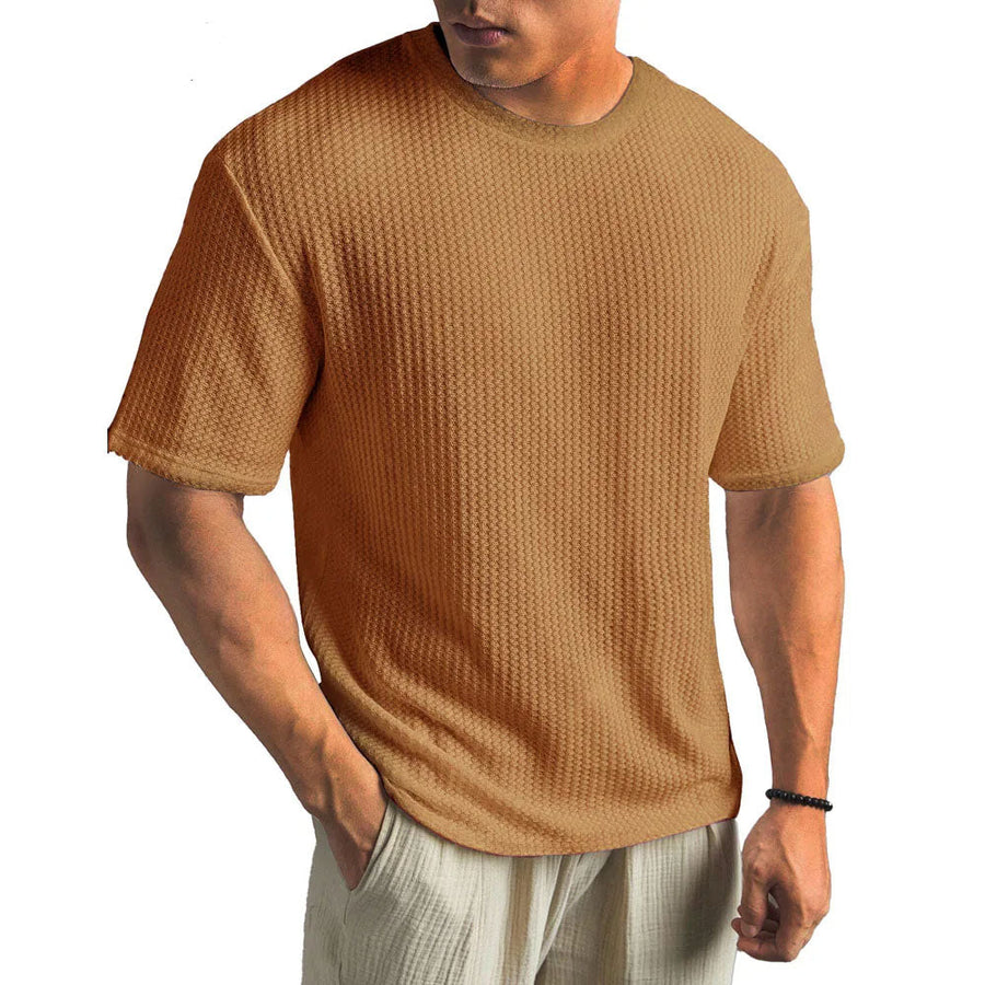 Herr T-shirt | Regular Struktur | Korta Ärmar | Sommar