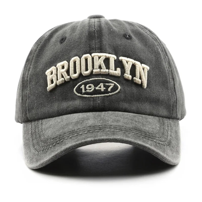 Baseballkeps för kvinnor | Justerbar passform | Broderad | Bomstickad struktur | Trendy streetstil