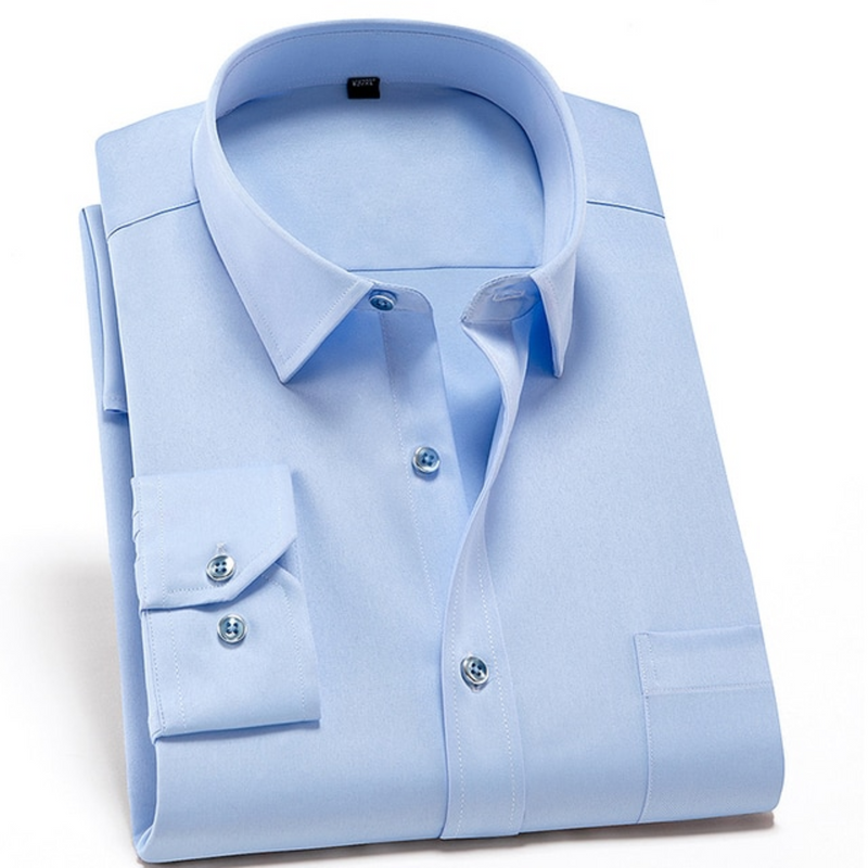 Herr Skjorta | Slimfit Elegant | Med Knappar | Sommar