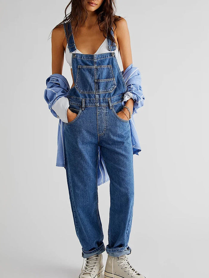 Hängselbyxor Dam | Jumpsuit | Fickdesign | Casual
