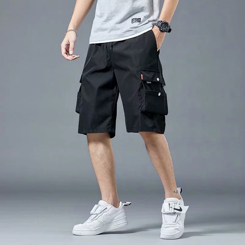 Herr Cargo Shorts | Oversized | Funktionella Fickor | Sommar
