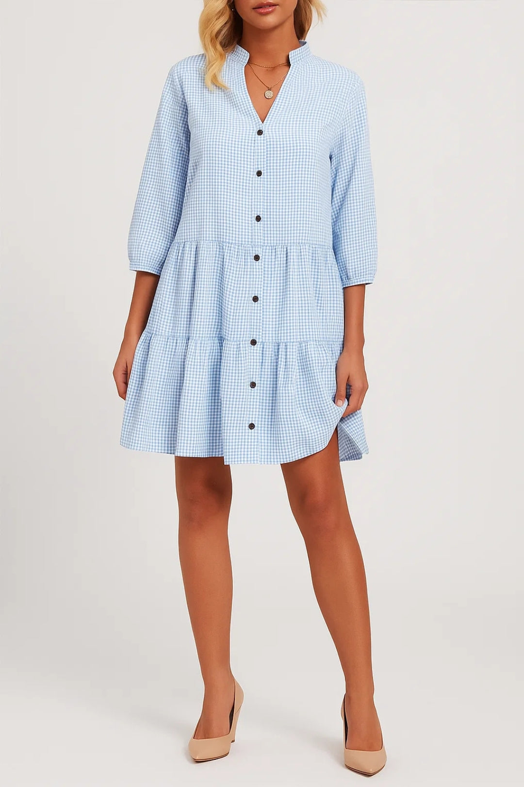 Dam Klänning | Casual A-linje | Met Knoopjes | Sommar