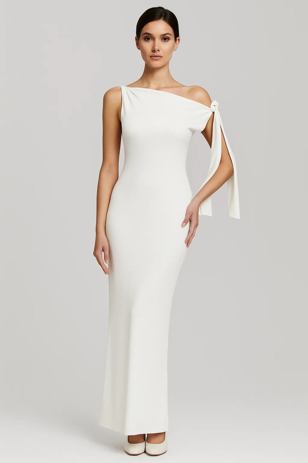 Dam Klänning | Getailleerd Elegant | One Shoulder | Sommar