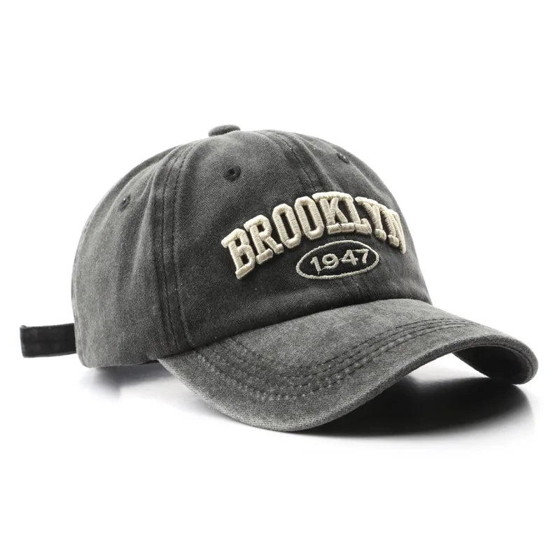 Baseballkeps för kvinnor | Justerbar passform | Broderad | Bomstickad struktur | Trendy streetstil