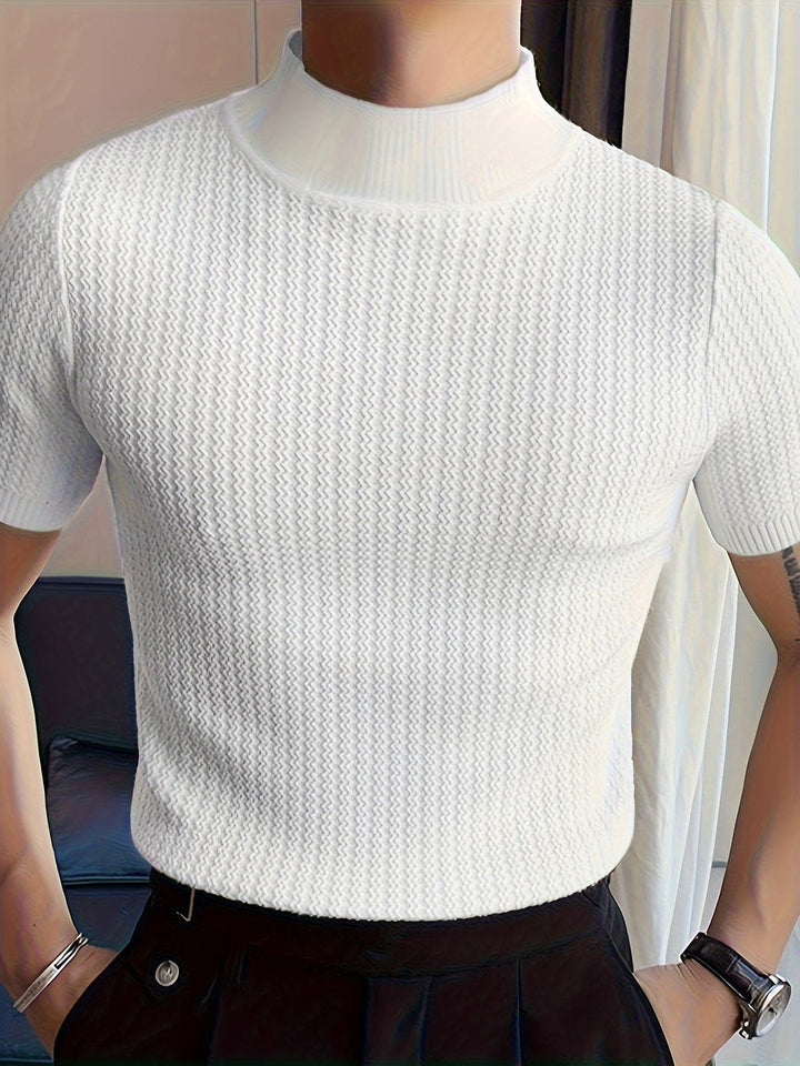 Herr T-shirt | Getailleerd | Hög Krage | Sommar