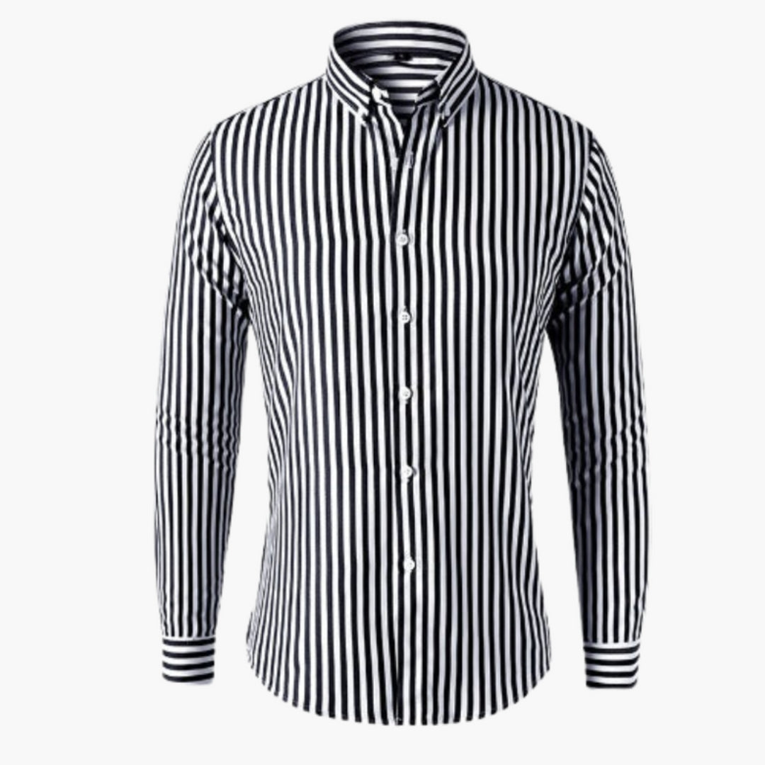 Herr Skjorta | Elegant | Randig Design | Sommar