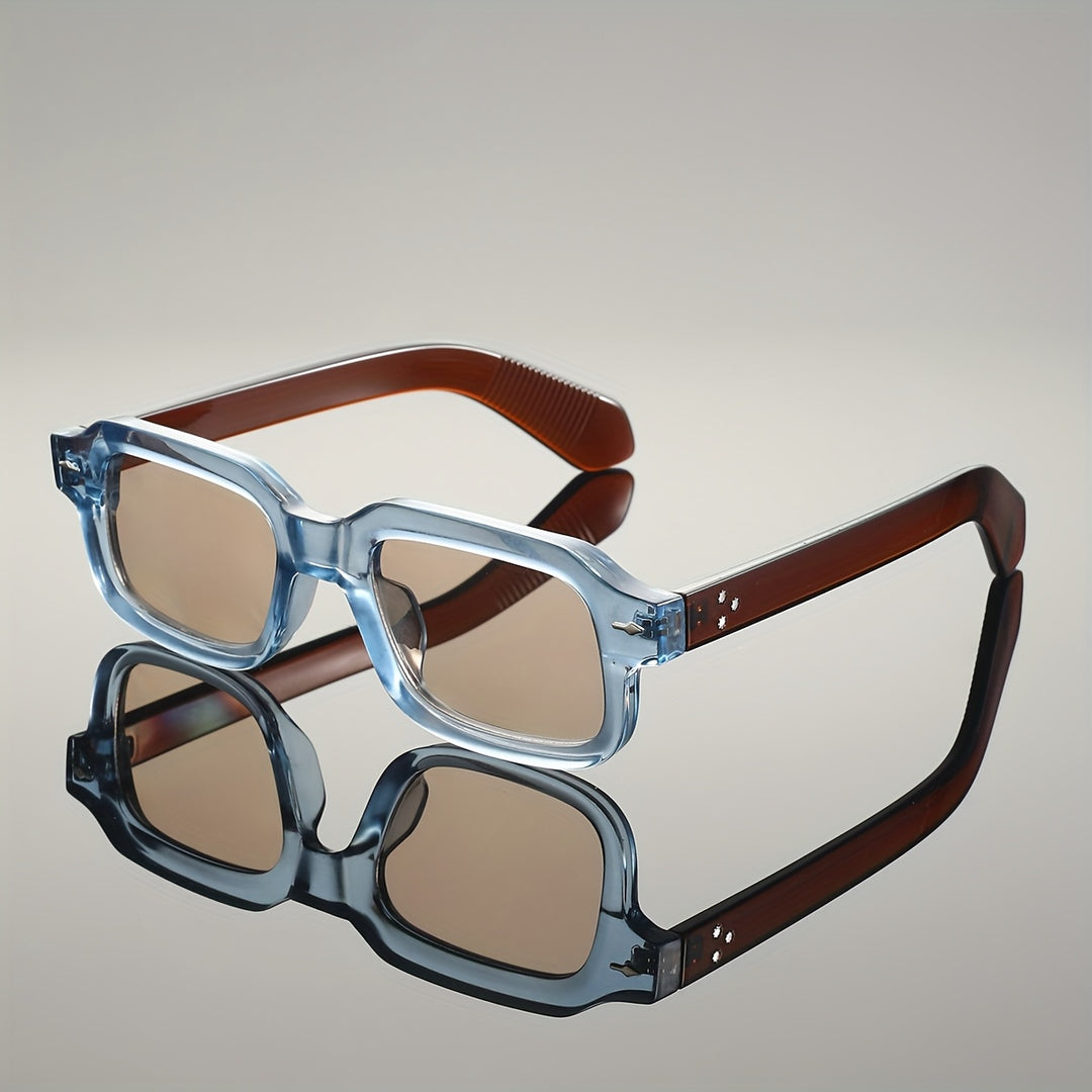 Herr Solglasögon | Vintage Retro | Fyrkantig Form | Sommar