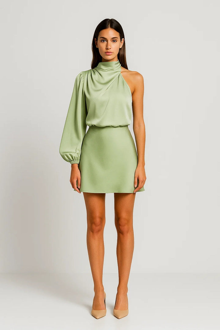 Dam Set | Elegant Asymmetrisk | En Ärm | Sommar