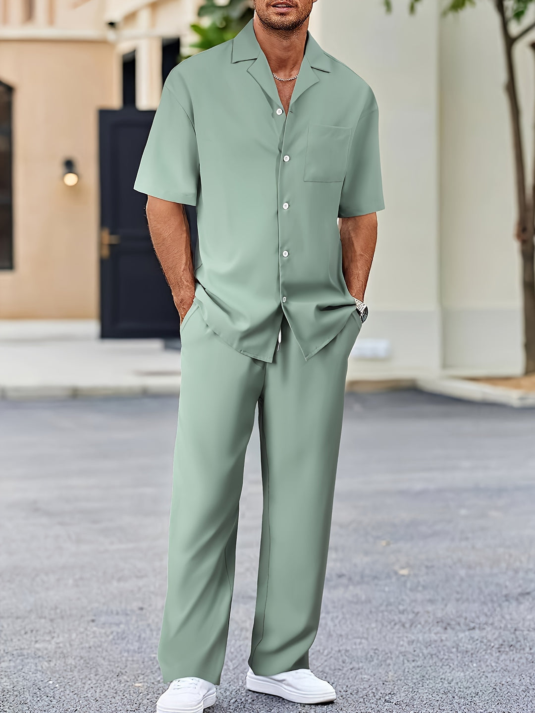 Herr Set | Elegant | Korta Ärm | Sommar