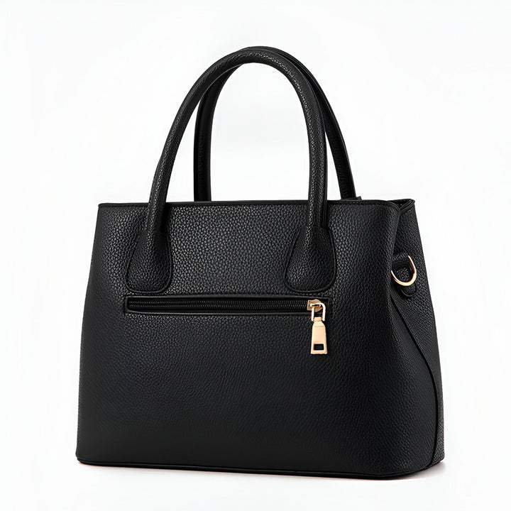 Damväska | Stor fyrkantig tote | Crossbody- och skuldra-väska | PU-läder