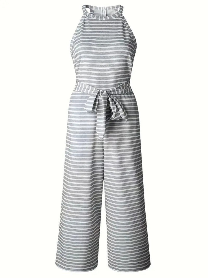 Dams Jumpsuit | Mönstrad Mouwlös &amp; Hög Midja | Vida Byxor | Sommar/Vakation
