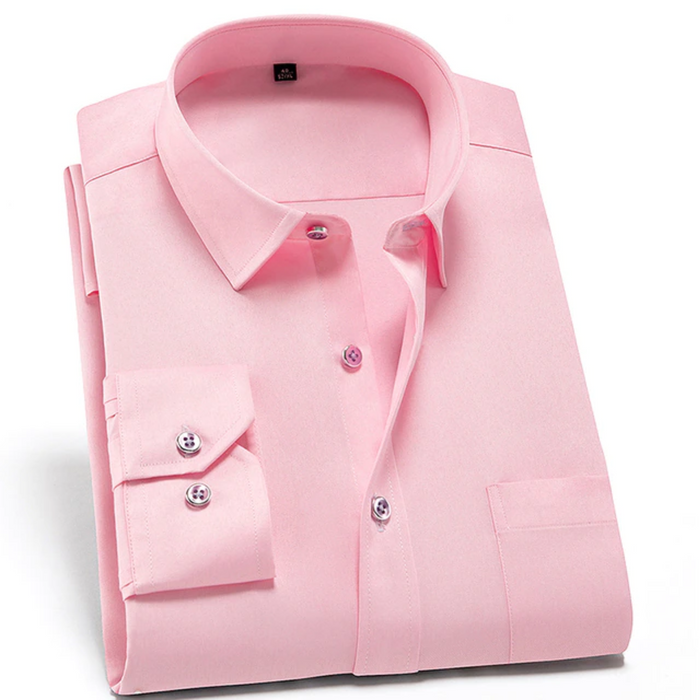 Herr Skjorta | Slimfit Elegant | Med Knappar | Sommar