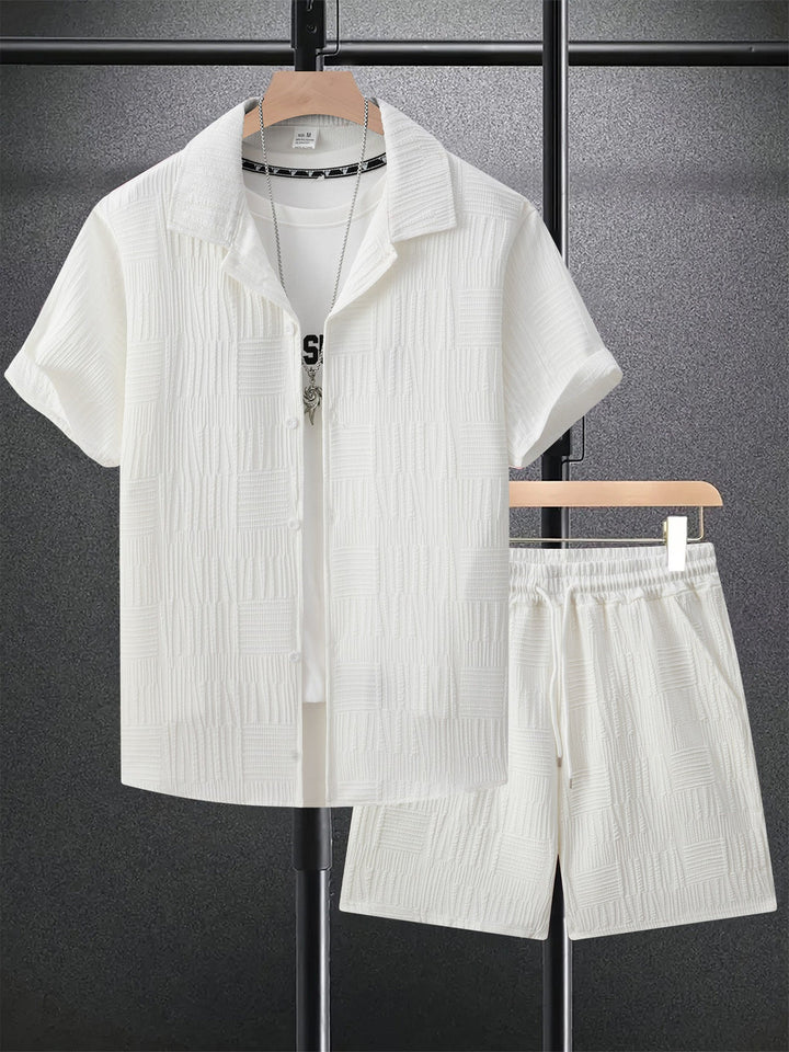 Herr Set | Casual | Kort Ärmskjorta | Sommar