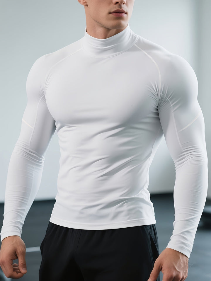 Herr T-shirt | Slimfit | Hög Krage | Sommar