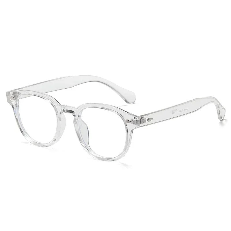 Herr Glasögon | Transparent båge | Minimalistisk look | Sommar