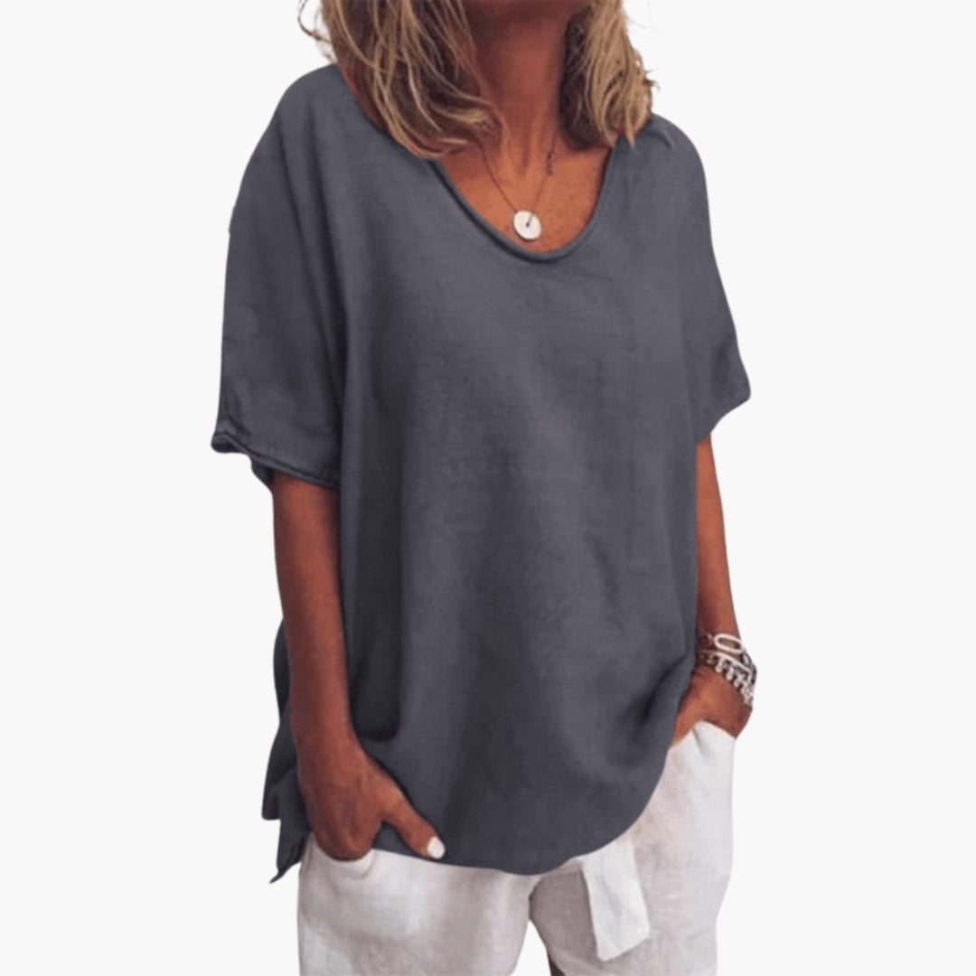 Dam Topp | Oversized | Kort Ärm | Sommar