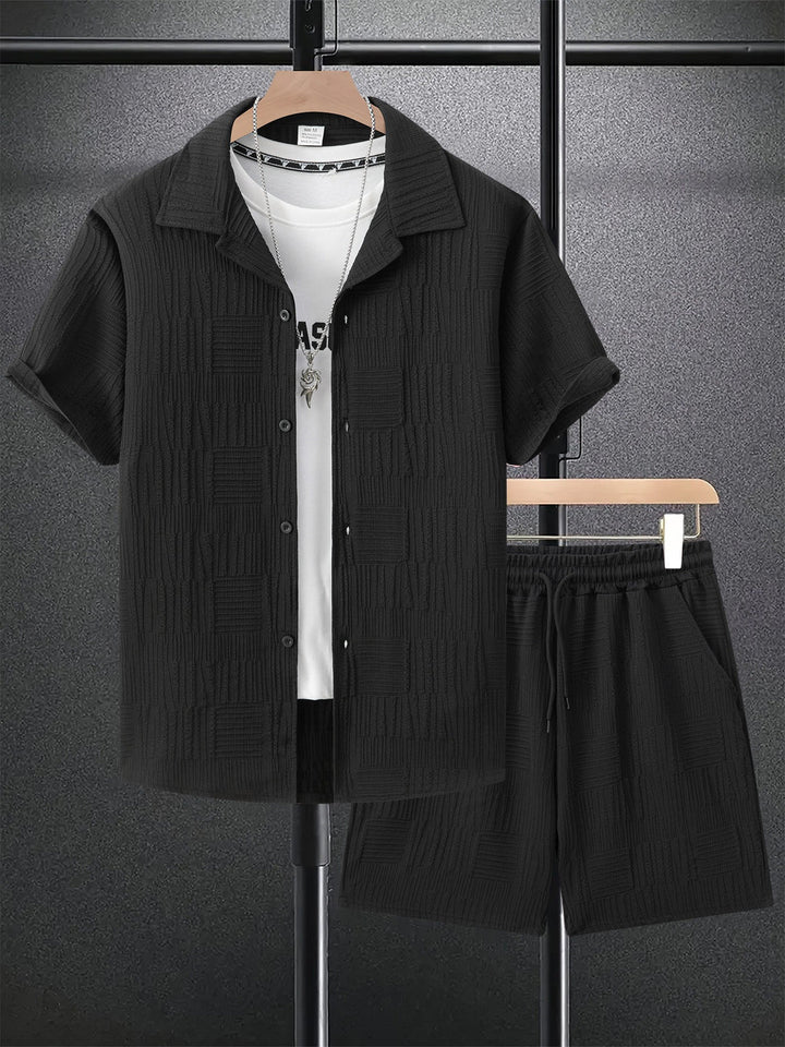 Herr Set | Casual | Kort Ärmskjorta | Sommar