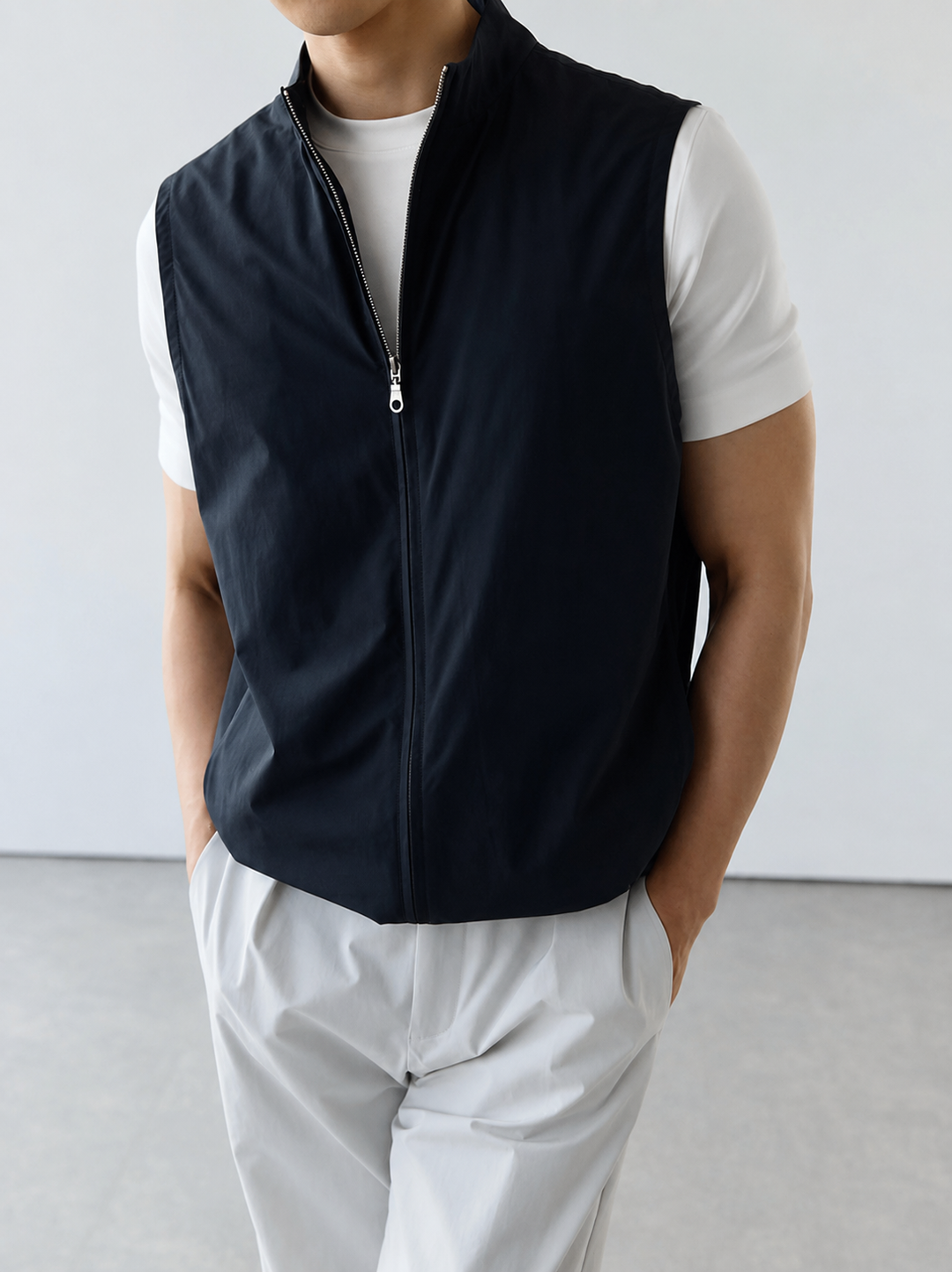 Herr Bodywarmer | Modern | Med Dragkedja | Sommar
