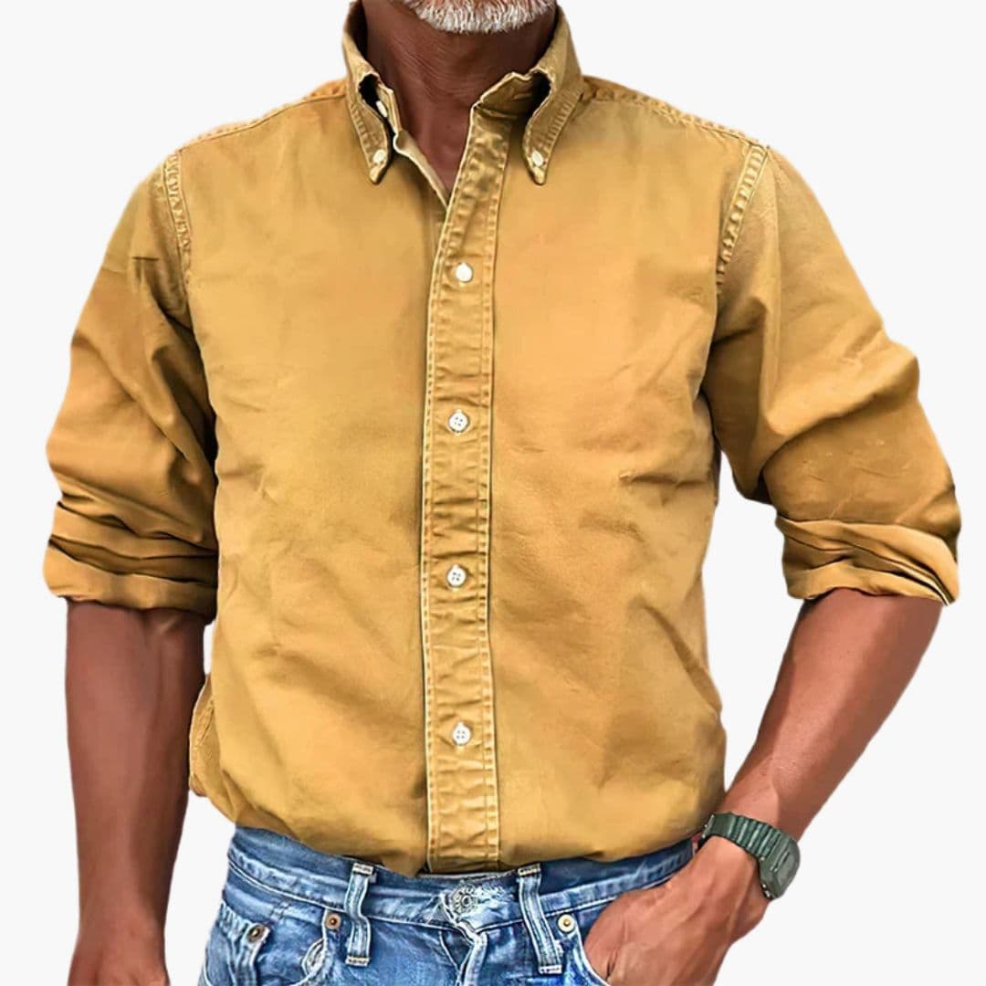 Herr Skjorta | Straight | Med Knappar | Sommar
