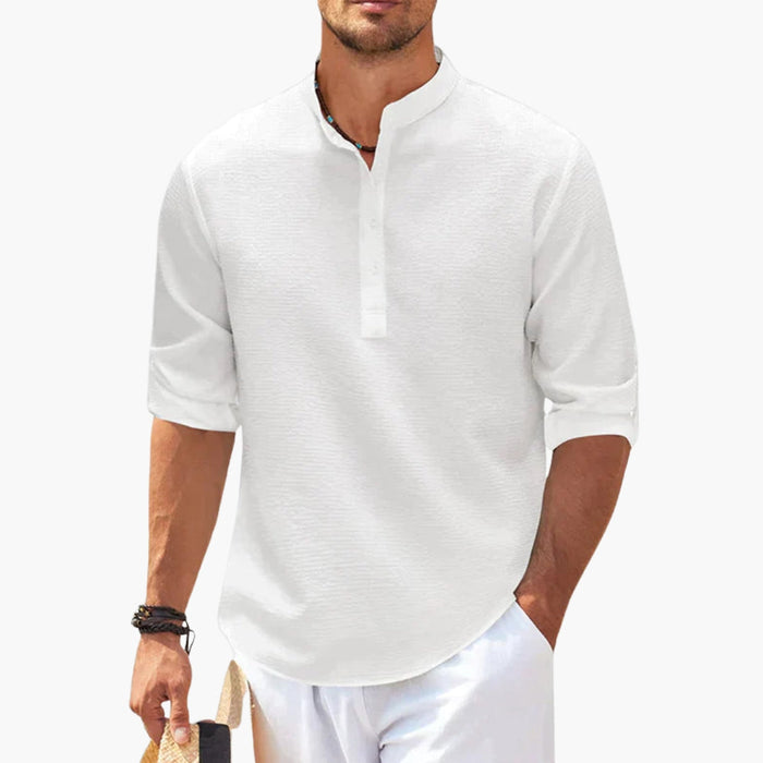 Herr Skjorta | Elegant | Ståkrage | Sommar