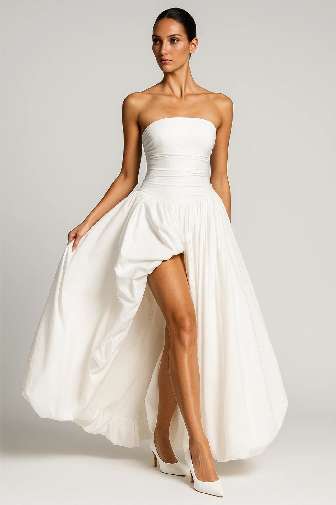 Dam Klänning | Elegant A-linje | Strapless | Sommar