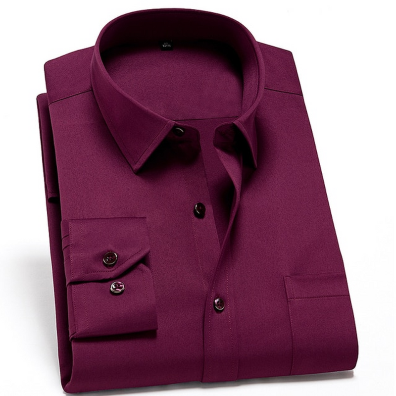 Herr Skjorta | Slimfit Elegant | Med Knappar | Sommar