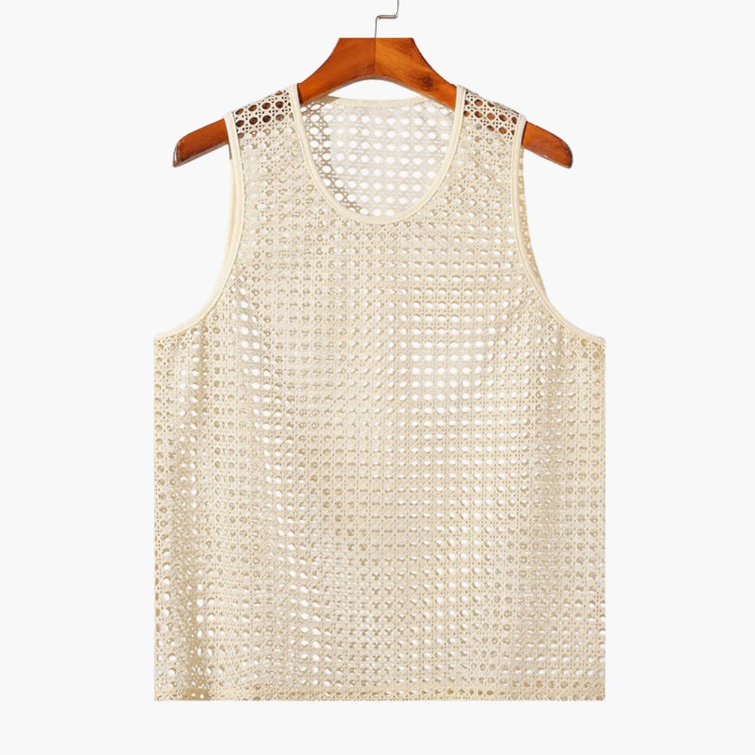 Herr Linne | Avslappnad | Ärmlös Design | Sommar