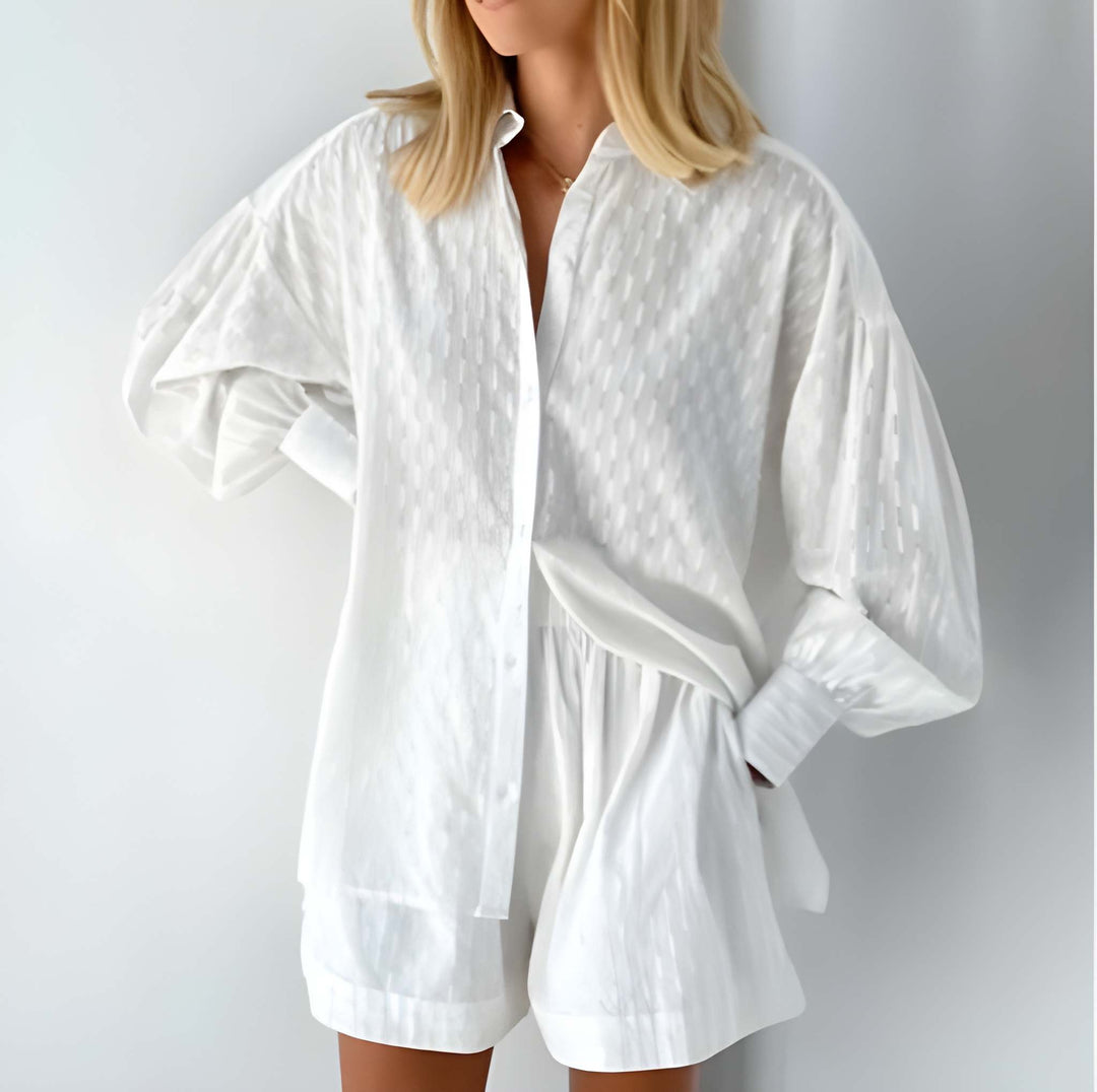 set för kvinnor | Blus och shorts | Trendig stil | Levande färger