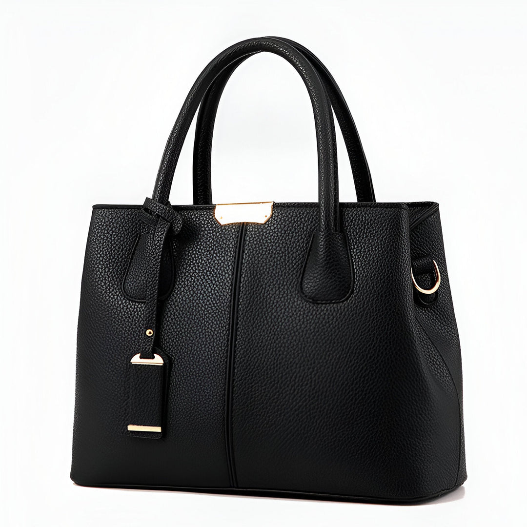 Damväska | Stor fyrkantig tote | Crossbody- och skuldra-väska | PU-läder