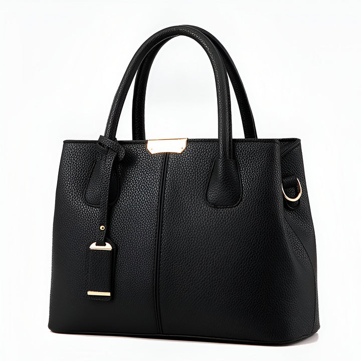 Damväska | Stor fyrkantig tote | Crossbody- och skuldra-väska | PU-läder